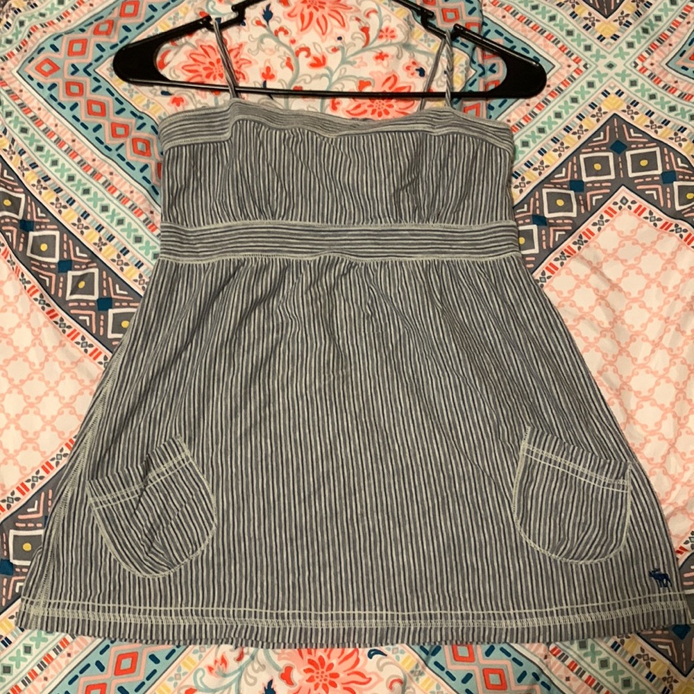 striped Abercrombie and Fitch babydoll tank top